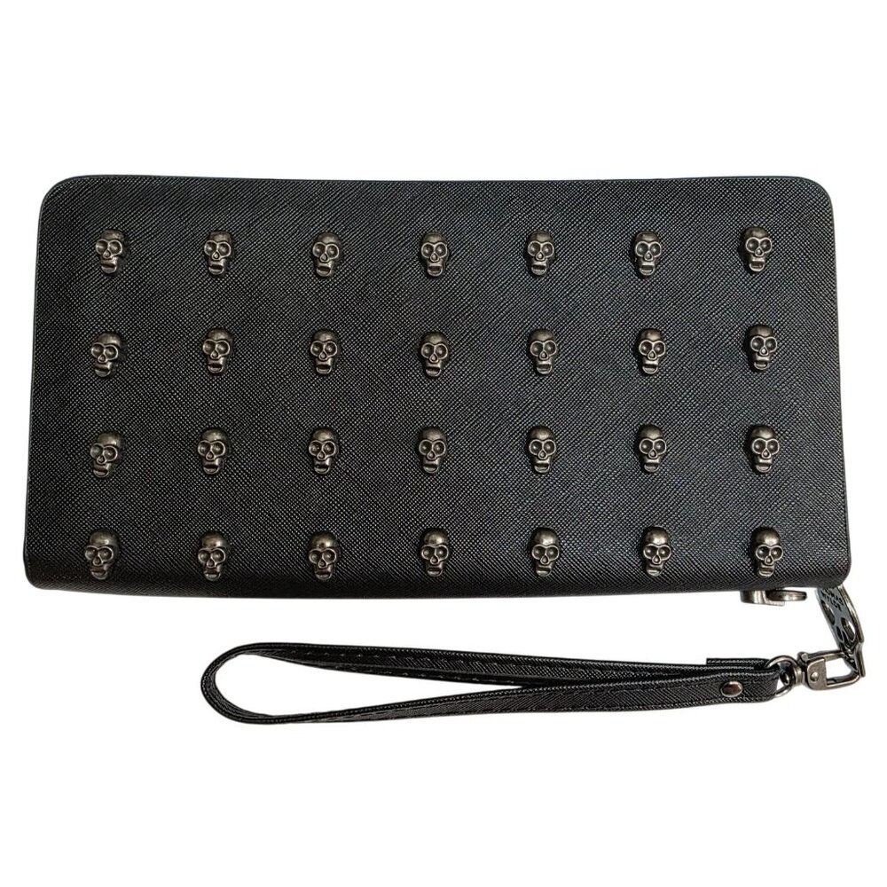 Thomas Wylde Skull Black Wallet Zip Convertible Handstrap New - Picture 3 of 7